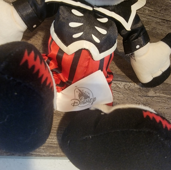 Disney Halloween 13” Mickey Mouse Plush Red / Black Satin Outfit Top Hat Spider - Picture 4 of 4